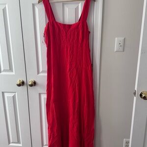 Elegant Red Sleeveless Dress